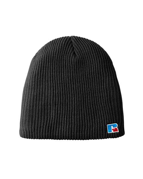 Russell Athletic Core R Patch Beanie in Black
