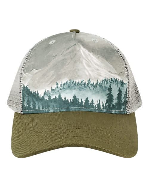 LOCALE Printed Five-Panel Trucker Cap