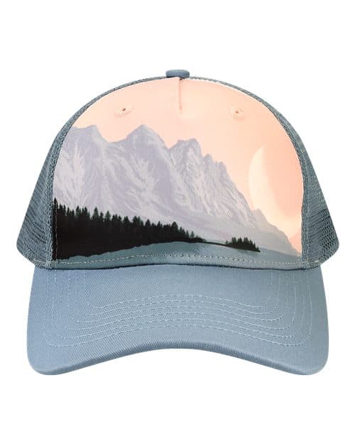 LOCALE Printed Five-Panel Trucker Cap