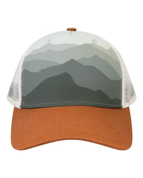 LOCALE Printed Five-Panel Trucker Cap