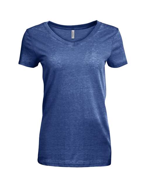 Threadfast Apparel Women's Vintage Dye V-Neck T-Shirt