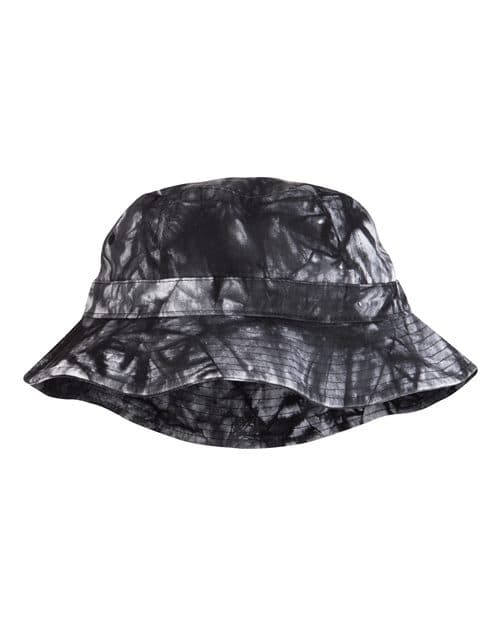Adams Headwear Vacationer Bucket Hat in Black Tie Dye