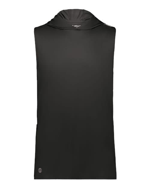 Holloway Unisex CoolCore® Hooded Sleeveless T-Shirt in Black