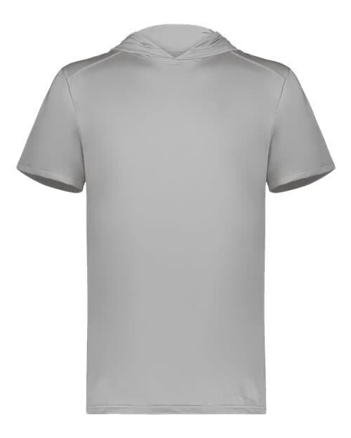 Holloway Men's Hooded T-Shirt Powered by Coolcore in Athletic Grey