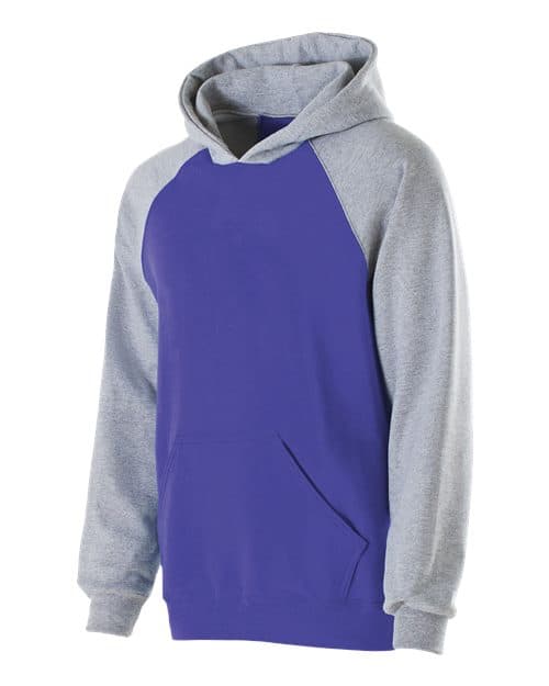 Holloway Youth Cotton/Poly Fleece Banner Hooded Sweatshirt
