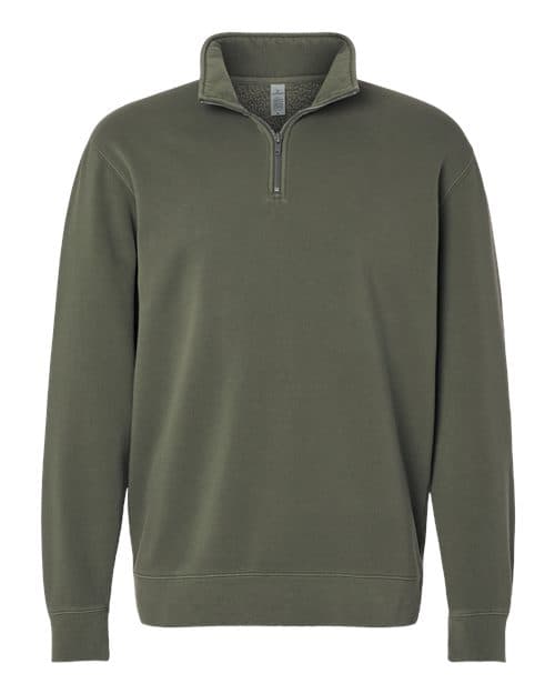 Independent Trading Co. Unisex Pigment-Dyed Quarter-Zip Pullover