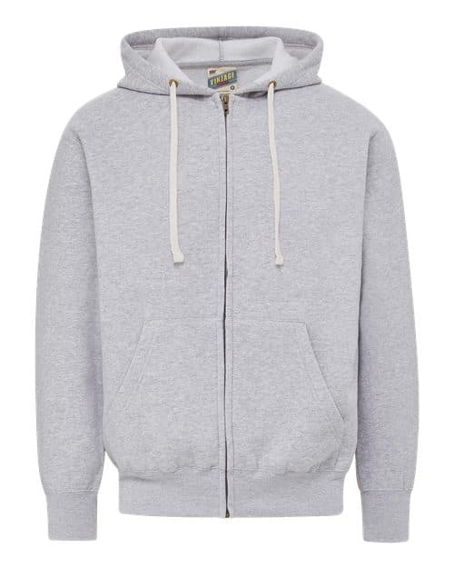 MV Sport Unisex Vintage Fleece Full-Zip Hooded Sweatshirt