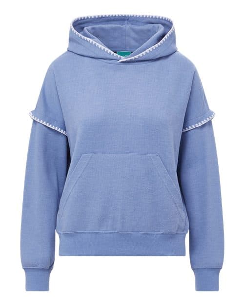 MV Sport Women's Mood & Vibe™ Teegan Crafty Hooded Sweatshirt in Blue Iris