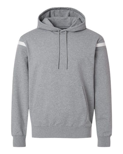 Holloway Unisex Heritage Prep Hooded Sweatshirt in Athletic Heather/ Vanilla