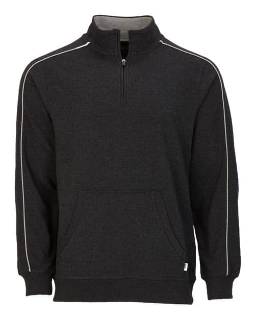 Boxercraft Men's French Terry Quarter-Zip Pullover in Charcoal Heather