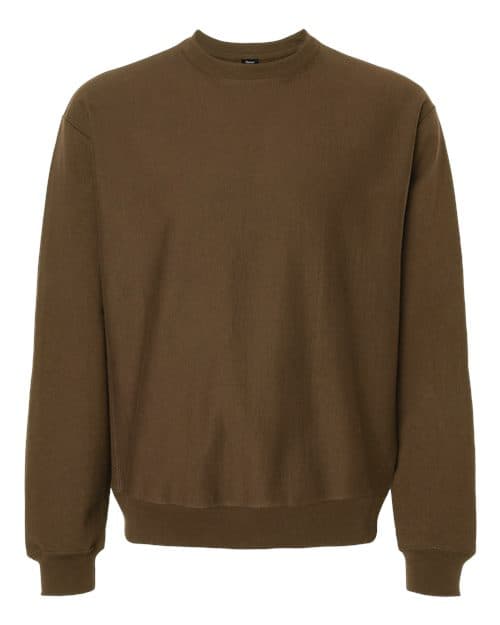 Hanes Unisex Beefy® Sweats Premium Heavyweight Crewneck Sweatshirt in Army Brown