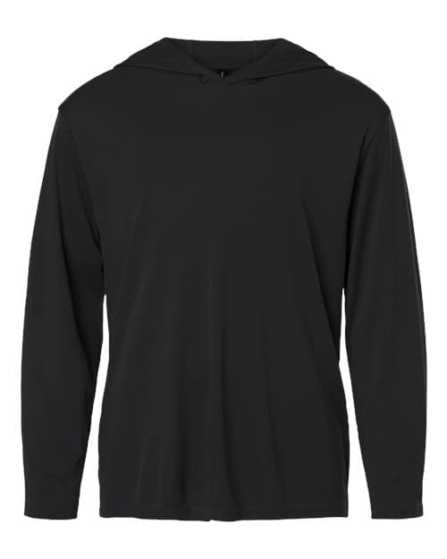 AllPro Youth Pro-Lock Performance Hooded Long Sleeve T-Shirt in Black