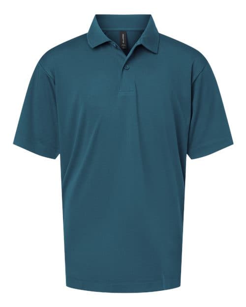 AllPro Youth Pro-Lock Performance Polo in Atlantic Blue