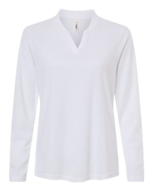 CORE365 Women's Nova Performance Long Sleeve Pique Polo