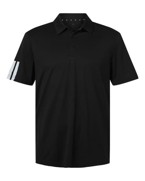 Adidas Men's Performance 3-Stripes Climacool Polo in Black