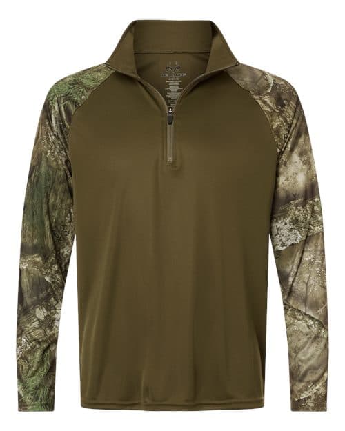 RealTree Unisex Realtree® Performance Colorblocked Quarter-Zip Pullover