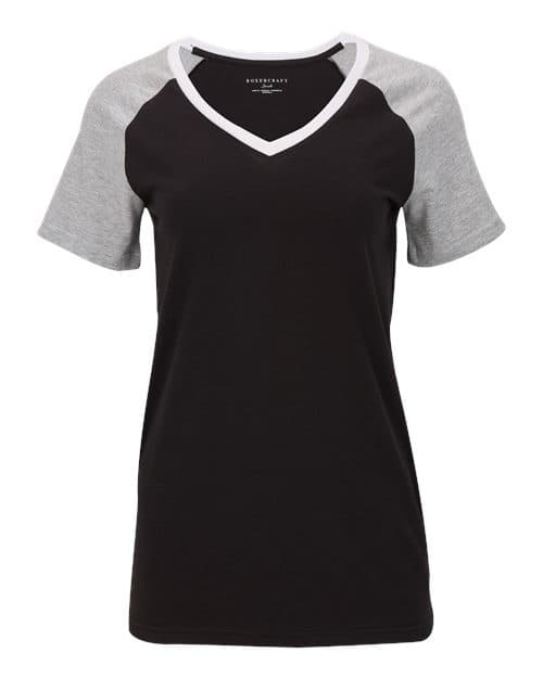 Boxercraft Women's Colorblocked V-Neck T-Shirt
