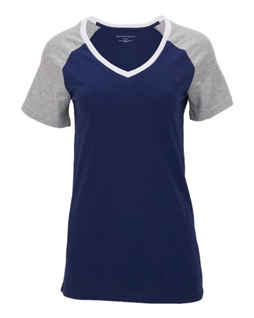 Boxercraft Women's Colorblocked V-Neck T-Shirt