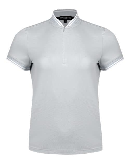 Swannies Women's Tara Tipped Polo in Grey