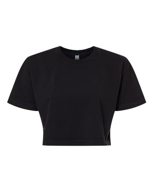 American Apparel Women's Heavyweight Cotton Garment-Dyed Boxy Cropped Tee