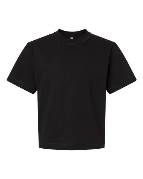 American Apparel Unisex Heavyweight Cotton Boxy Tee in Black
