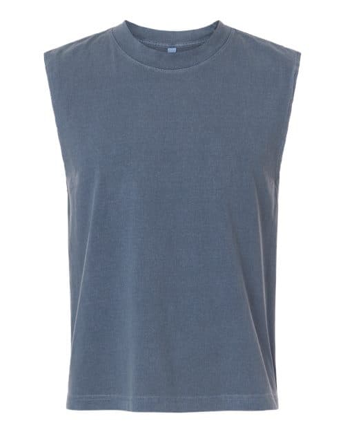 American Apparel Unisex Heavyweight Cotton Garment-Dyed Boxy Muscle Tee