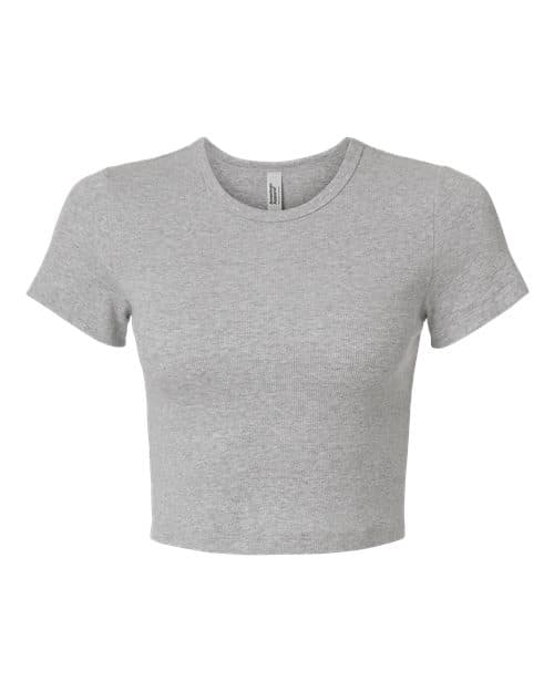 American Apparel Women's Baby Rib Fitted Cropped Tee