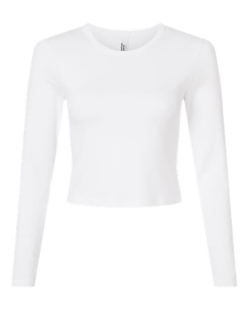 American Apparel Women's Baby Rib Long Sleeve Fitted Tee