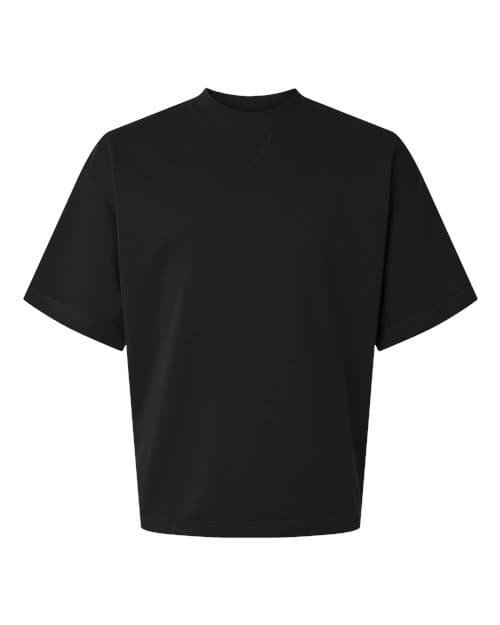 American Apparel Unisex French Terry Oversized Boxy Top in Black