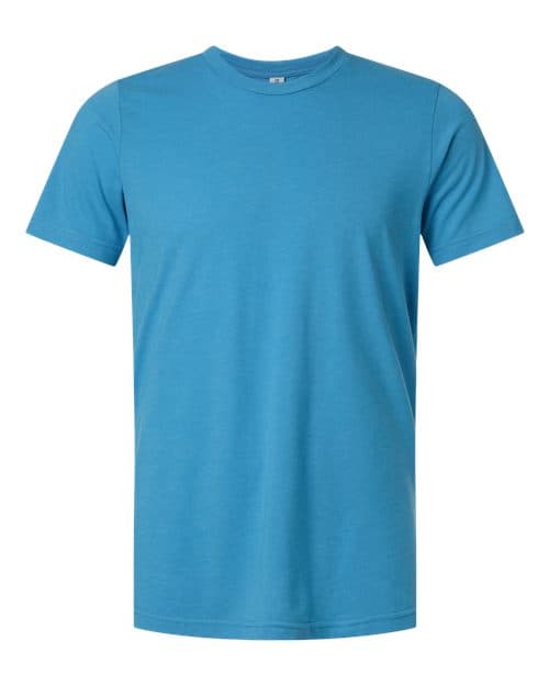 Tultex Unisex Combed CVC T-Shirt in Heather Aquamarine