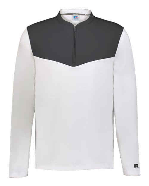 Russell Athletic Unisex Sideline Grid Fleece Quarter-Zip Pullover