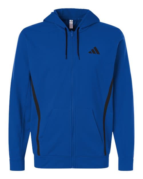 Adidas Men's Game & Go Fleece Full-Zip Hooded Sweatshirt