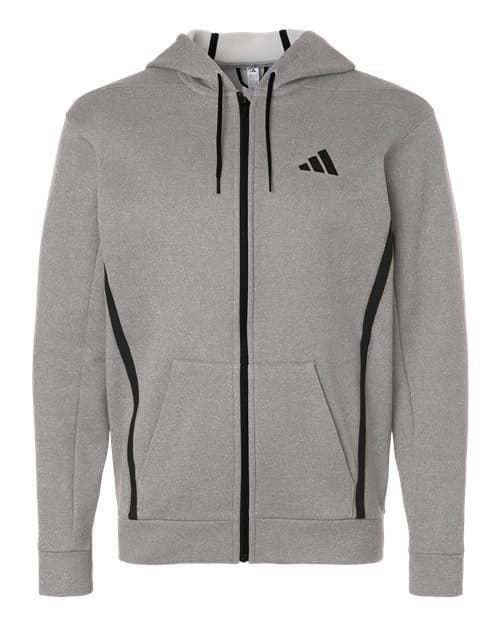 Adidas Men's Game & Go Fleece Full-Zip Hooded Sweatshirt