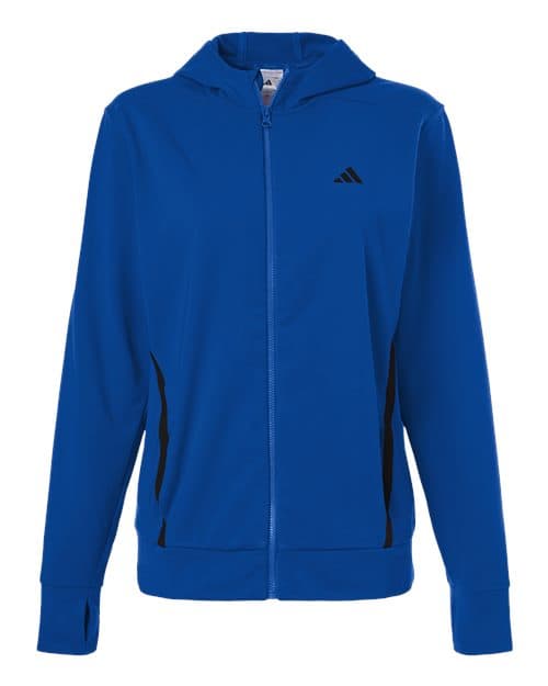 Adidas Women's Game & Go Fleece Full-Zip Hooded Sweatshirt
