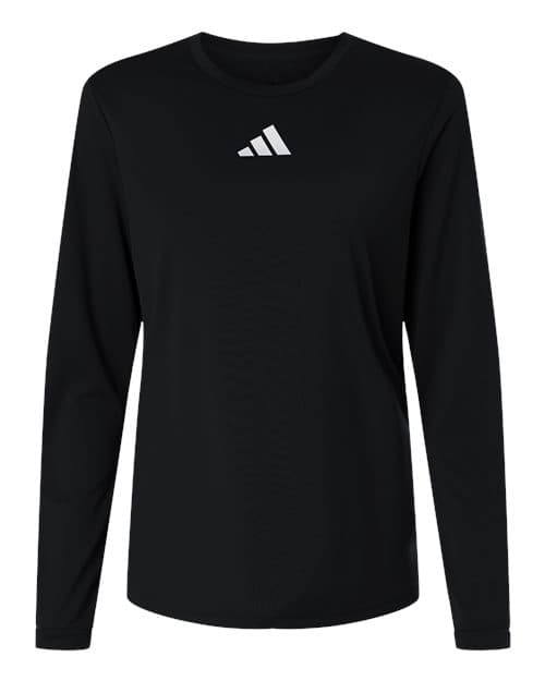 Adidas Women's Pregame Long Sleeve T-Shirt in Black/ White