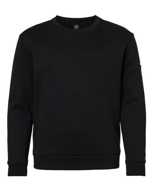Adidas Youth Fleece Crewneck Sweatshirt in Black/ White