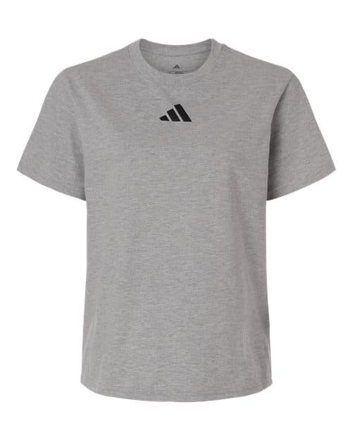 Adidas Women's Fresh T-Shirt in Medium Grey Heather/ Black