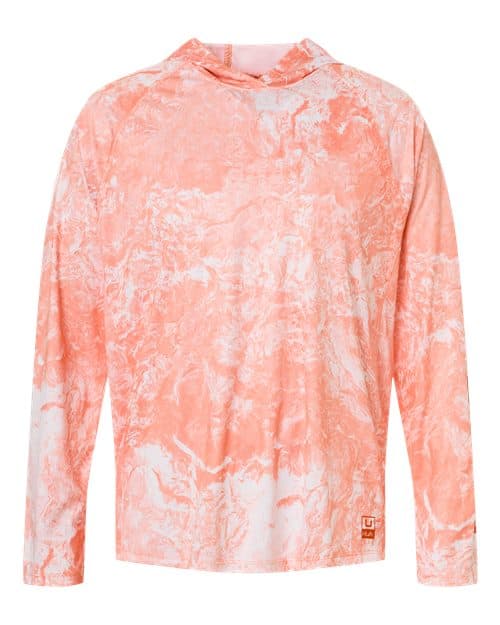 HUK Men's Pursuit Mossy Oak Printed Hooded Long Sleeve T-Shirt
