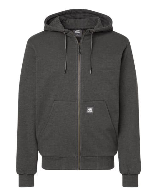 Berne Apparel Men's Heritage Grid Fleece-Lined Full-Zip Hooded Sweatshirt