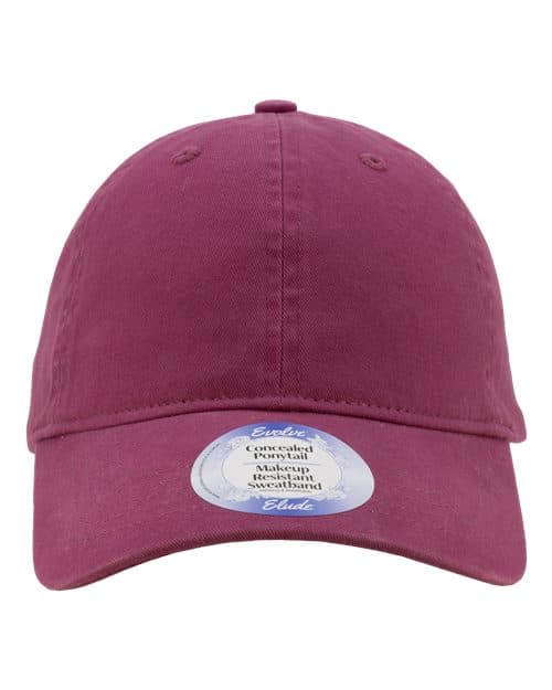 Infinity Her Women's Peach Twill Cap in Berry