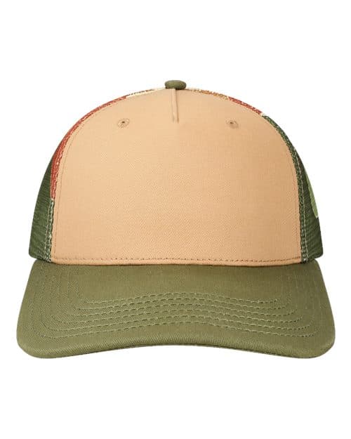 LOCALE Plain Front Five-Panel Trucker Cap