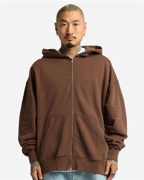 Shaka Wear Unisex Max Heavy Garment-Dyed Full-Zip Hoodie Sweatshirt
