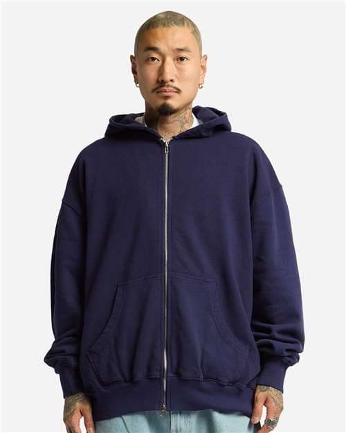 Shaka Wear Unisex Max Heavy Garment-Dyed Full-Zip Hoodie Sweatshirt