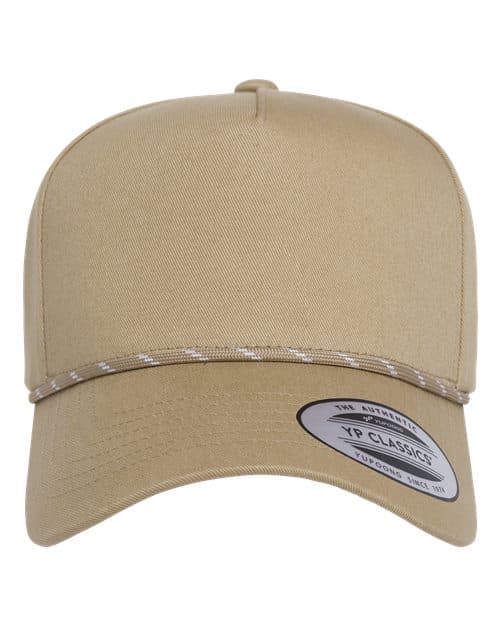 YP Classics Retro Cotton Blend Five-Panel Rope Cap