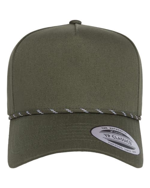YP Classics Retro Cotton Blend Five-Panel Rope Cap