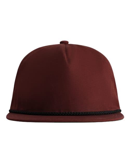 Imperial The Original Rope Five-Panel Cap in Black Cherry/ Black