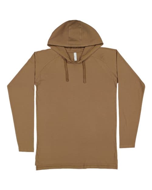 LAT Unisex Fine Jersey Hooded Long Sleeve Raglan Tee