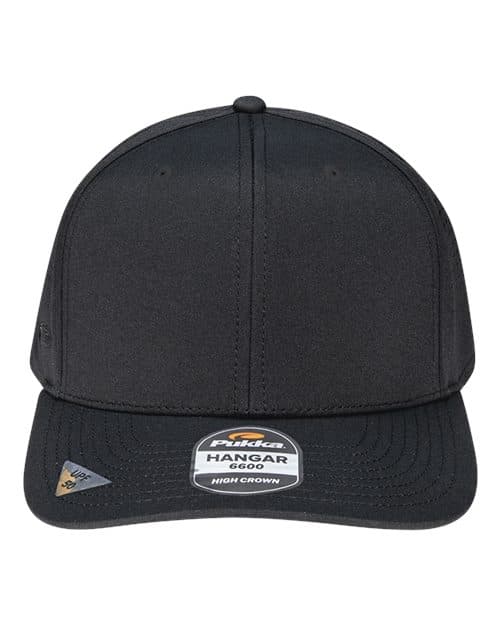 Pukka Hangar Perforated Six-Panel Cap in Black