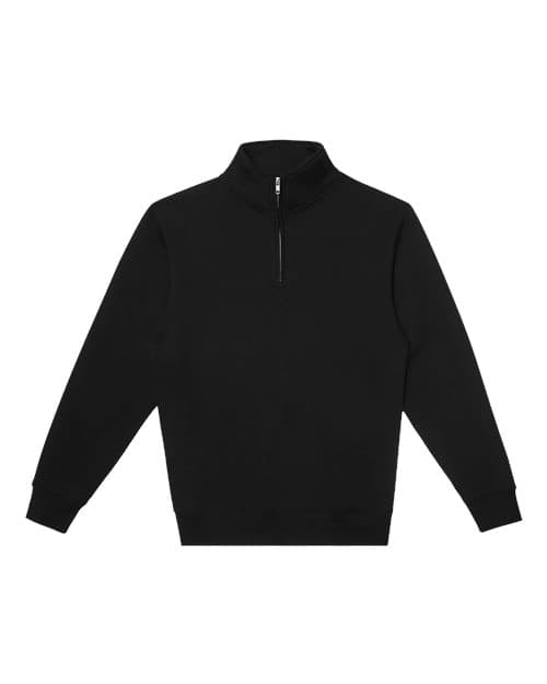 Lane Seven Unisex Premium Quarter-Zip Pullover in Black