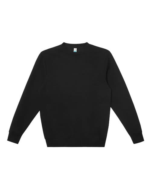 Lane Seven Unisex Heavyweight Crewneck Sweatshirt in Black